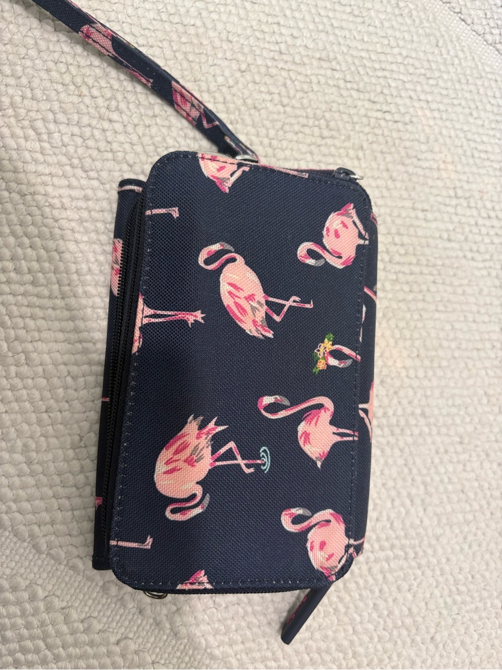 Vera Bradley Flamingo RFID Zip Around Wristlet Wallet - Picture 3 of 4